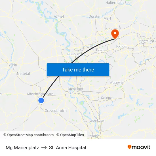Mg Marienplatz to St. Anna Hospital map
