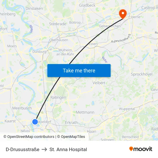 D-Drususstraße to St. Anna Hospital map