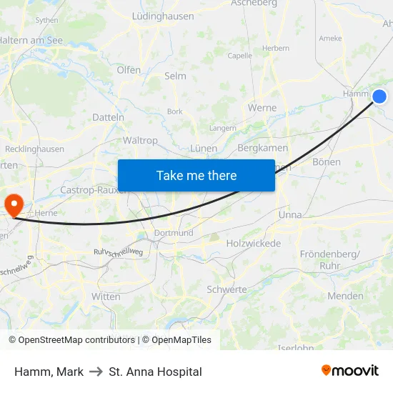Hamm, Mark to St. Anna Hospital map