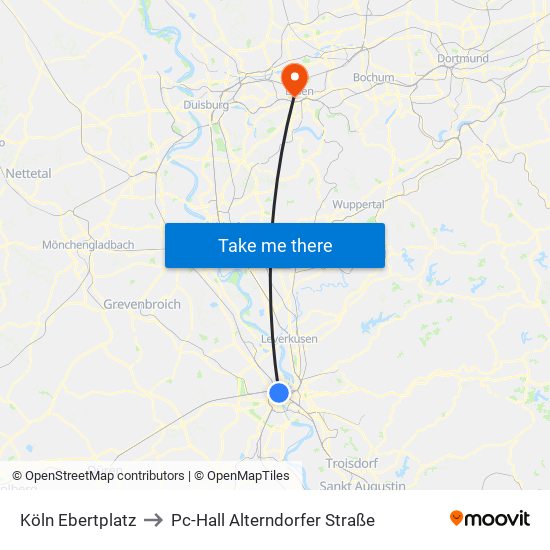 Köln Ebertplatz to Pc-Hall Alterndorfer Straße map