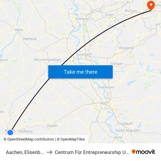 Aachen, Elisenbrunnen to Centrum Für Entrepreneurship Und Transfer map