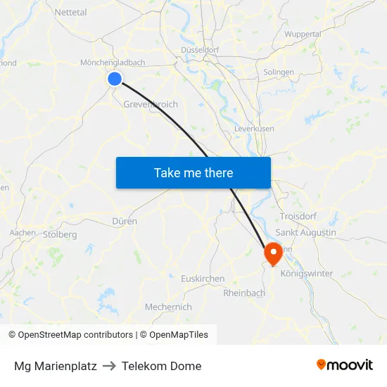 Mg Marienplatz to Telekom Dome map