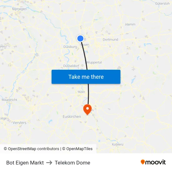 Bot Eigen Markt to Telekom Dome map