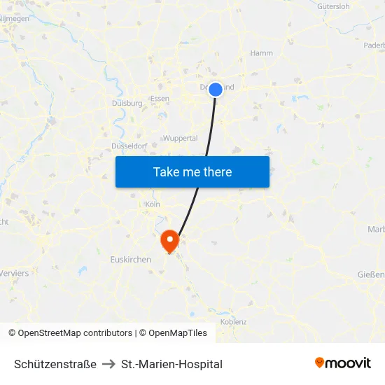 Schützenstraße to St.-Marien-Hospital map