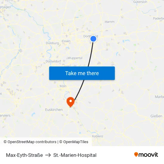Max-Eyth-Straße to St.-Marien-Hospital map