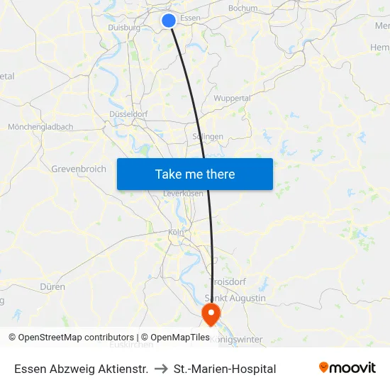 Essen Abzweig Aktienstr. to St.-Marien-Hospital map