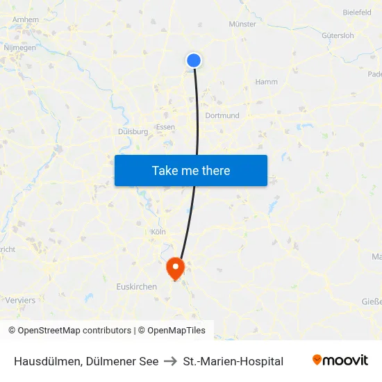 Hausdülmen, Dülmener See to St.-Marien-Hospital map