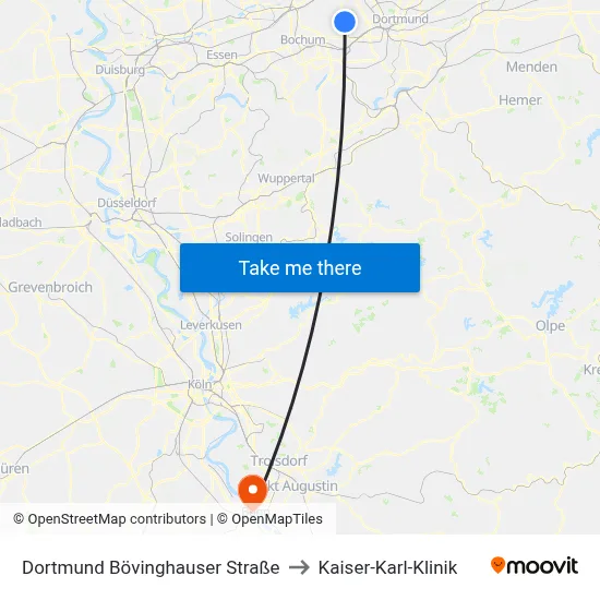 Dortmund Bövinghauser Straße to Kaiser-Karl-Klinik map