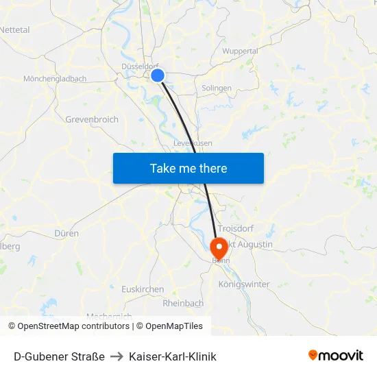 D-Gubener Straße to Kaiser-Karl-Klinik map