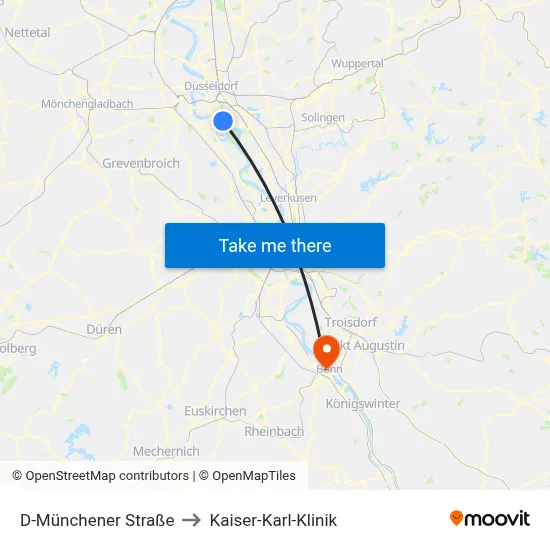 D-Münchener Straße to Kaiser-Karl-Klinik map