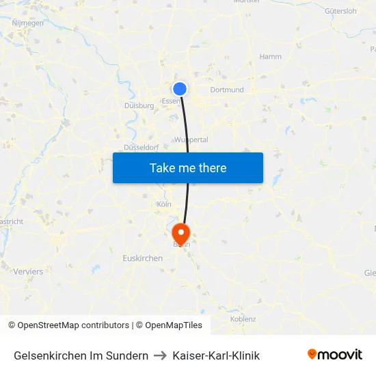 Gelsenkirchen Im Sundern to Kaiser-Karl-Klinik map