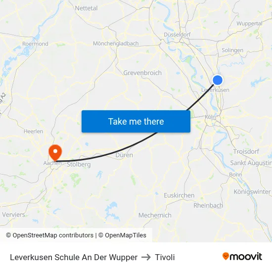Leverkusen Schule An Der Wupper to Tivoli map