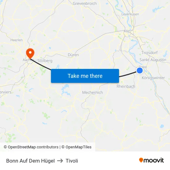 Bonn Auf Dem Hügel to Tivoli map
