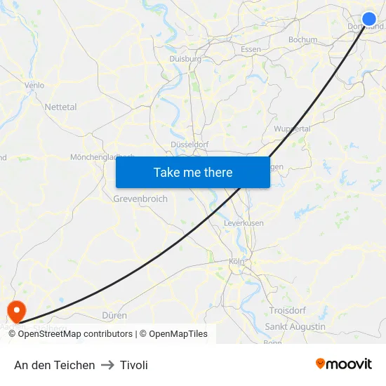 An den Teichen to Tivoli map
