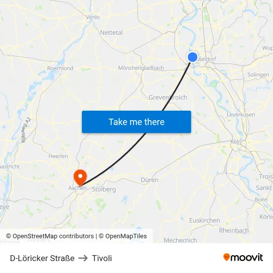 D-Löricker Straße to Tivoli map