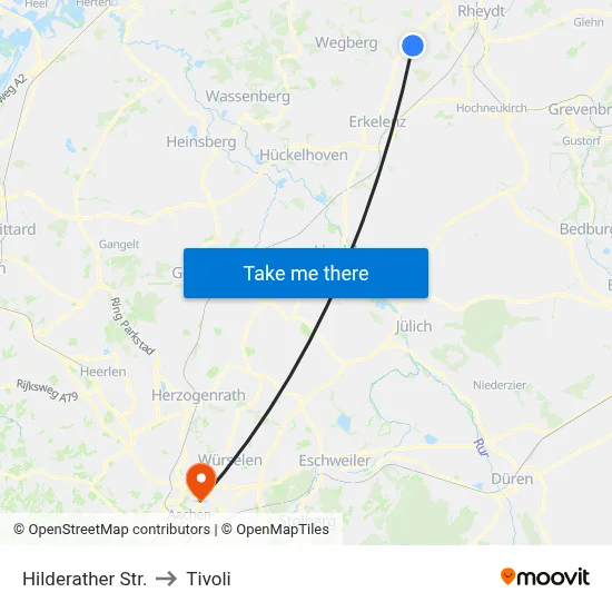 Hilderather Str. to Tivoli map