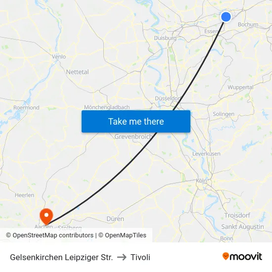 Gelsenkirchen Leipziger Str. to Tivoli map