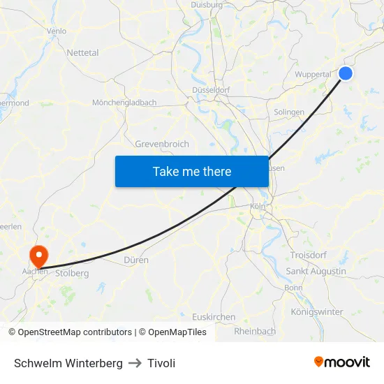 Schwelm Winterberg to Tivoli map