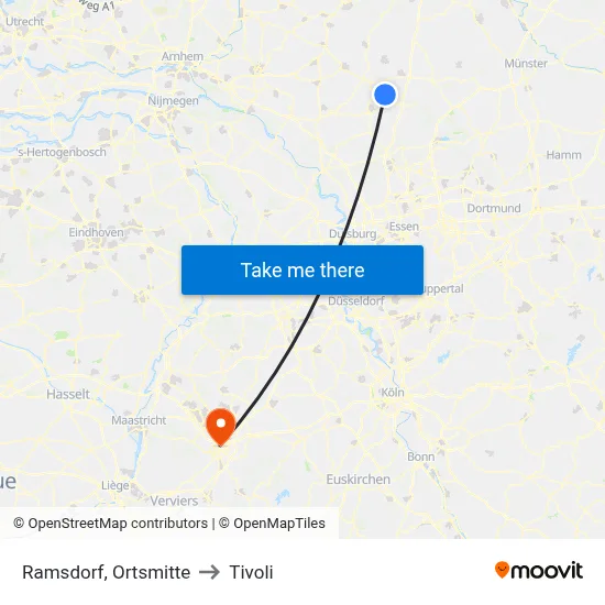 Ramsdorf, Ortsmitte to Tivoli map