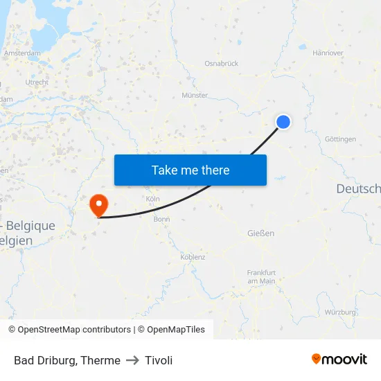 Bad Driburg, Therme to Tivoli map