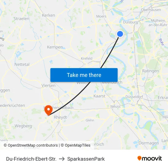 Du-Friedrich-Ebert-Str. to SparkassenPark map