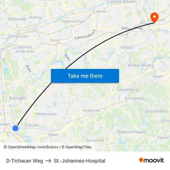D-Tichauer Weg to St.-Johannes-Hospital map