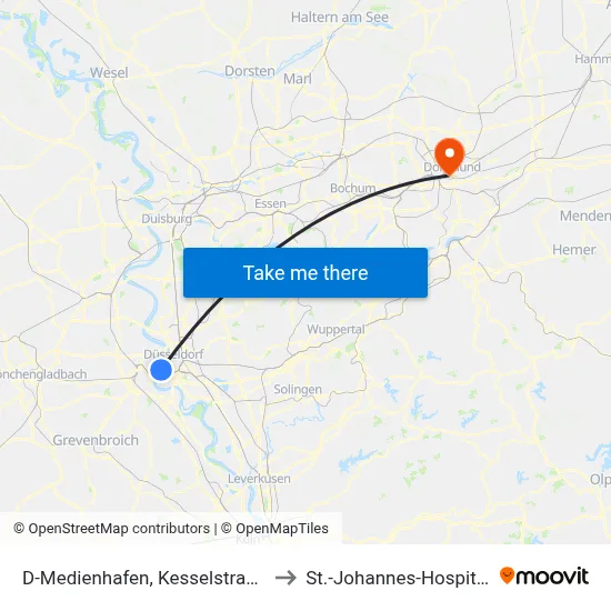D-Medienhafen, Kesselstraße to St.-Johannes-Hospital map