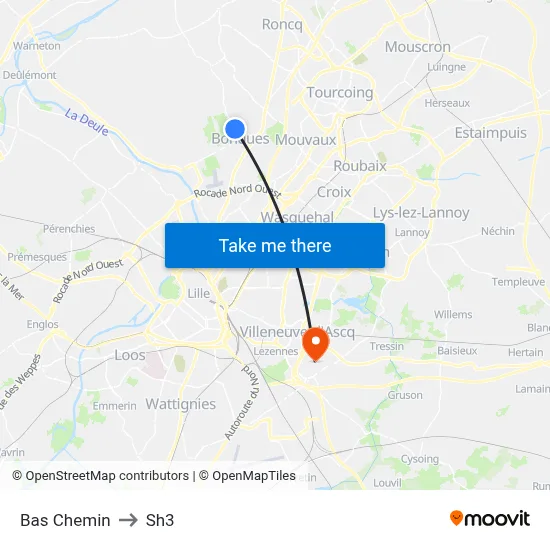 Bas Chemin to Sh3 map