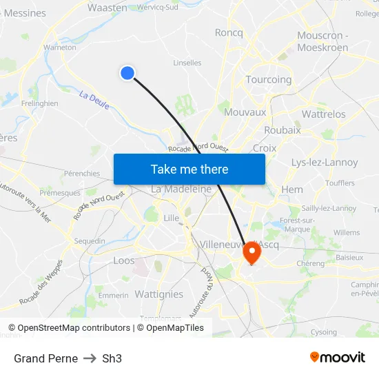 Grand Perne to Sh3 map
