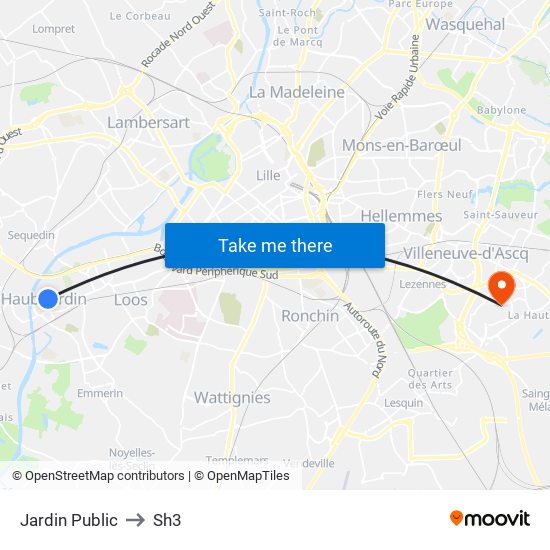 Jardin Public to Sh3 map