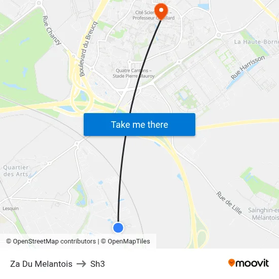 Za Du Melantois to Sh3 map
