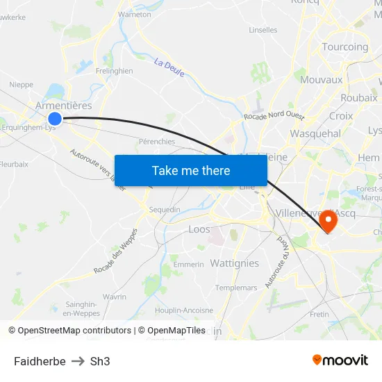 Faidherbe to Sh3 map