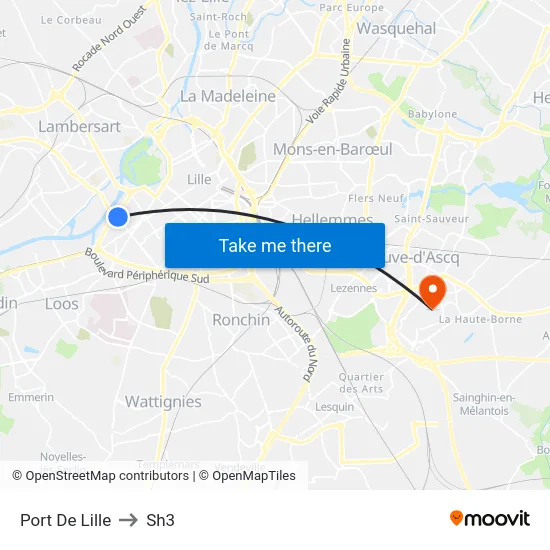 Port De Lille to Sh3 map