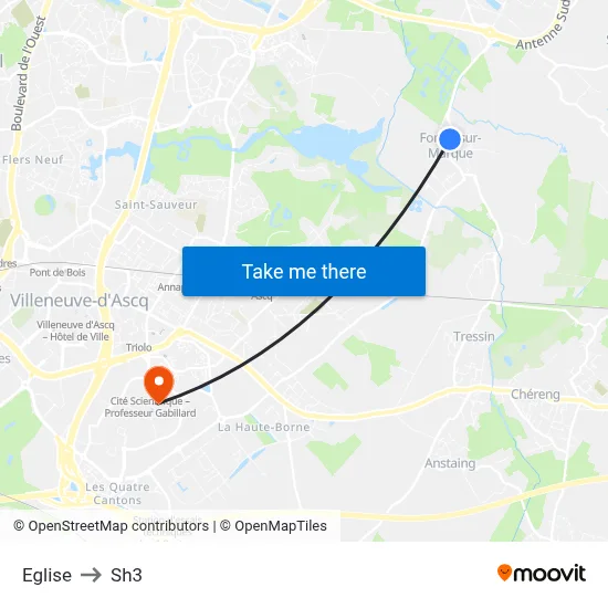 Eglise to Sh3 map