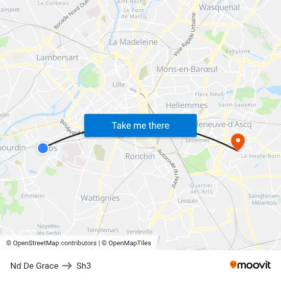 Nd De Grace to Sh3 map