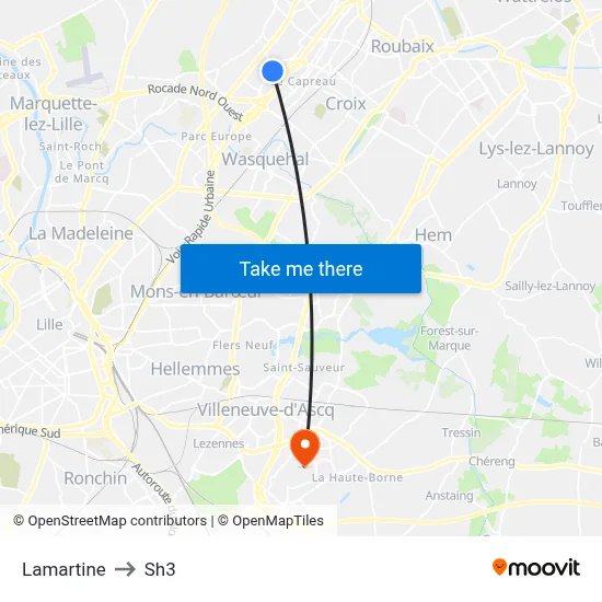 Lamartine to Sh3 map