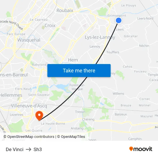 De Vinci to Sh3 map