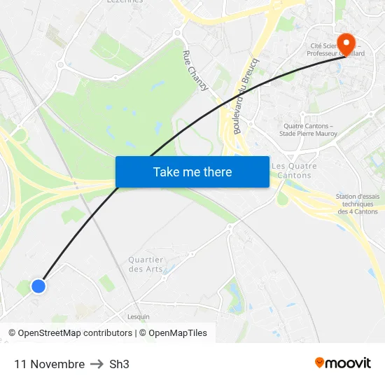 11 Novembre to Sh3 map