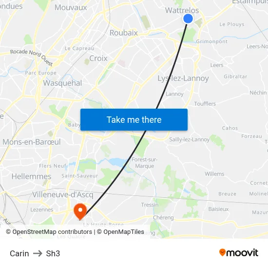 Carin to Sh3 map
