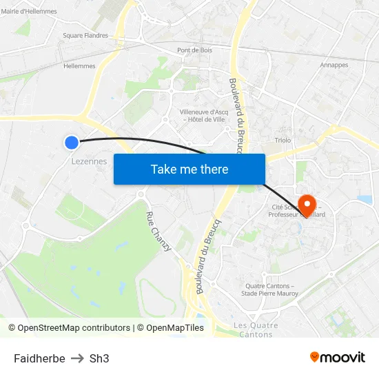 Faidherbe to Sh3 map