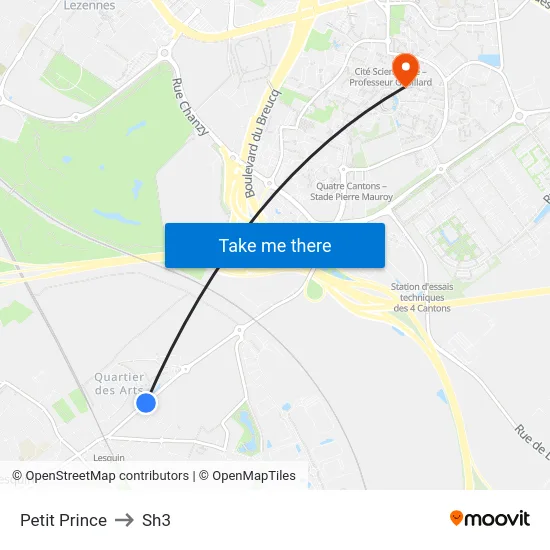 Petit Prince to Sh3 map