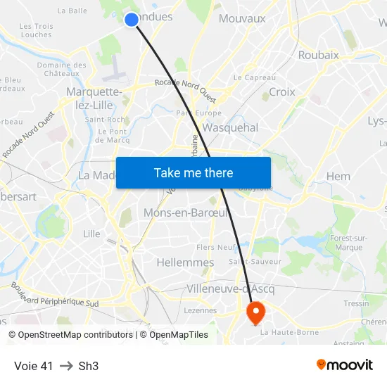 Voie 41 to Sh3 map