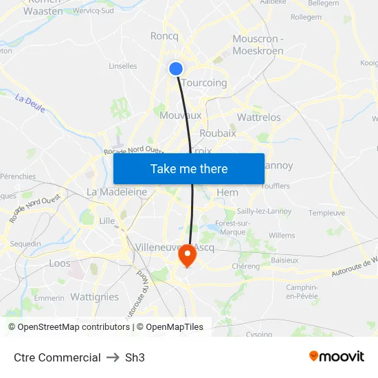 Ctre Commercial to Sh3 map