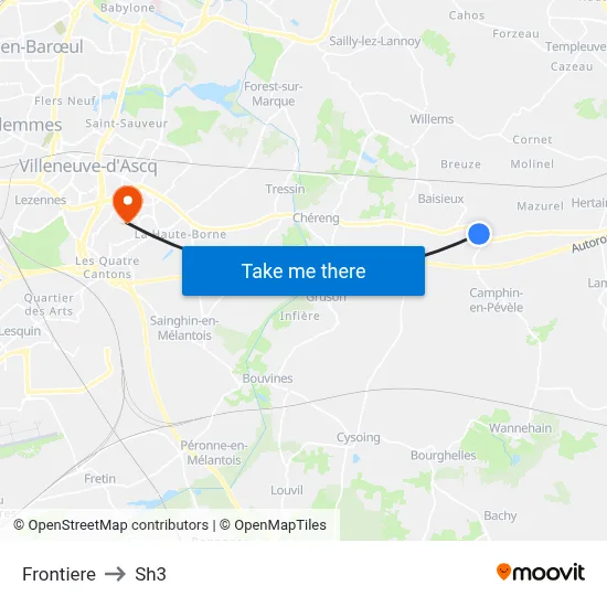Frontiere to Sh3 map