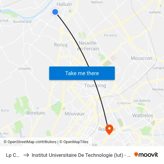 Lp Colbras to Institut Universitaire De Technologie (Iut) - Site Rond-Point De L'Europe map