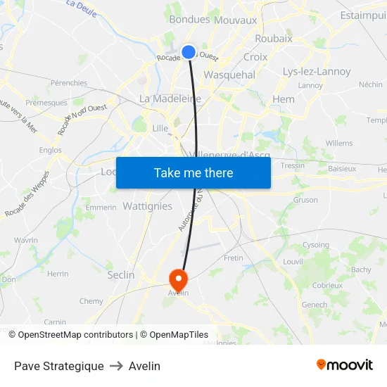 Pave Strategique to Avelin map