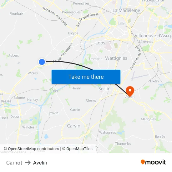 Carnot to Avelin map