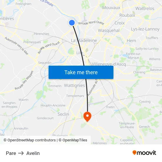 Pare to Avelin map