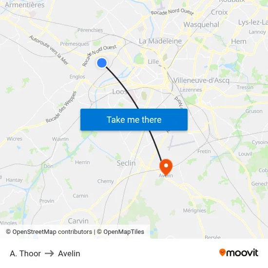 A. Thoor to Avelin map