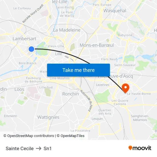 Sainte Cecile to Sn1 map